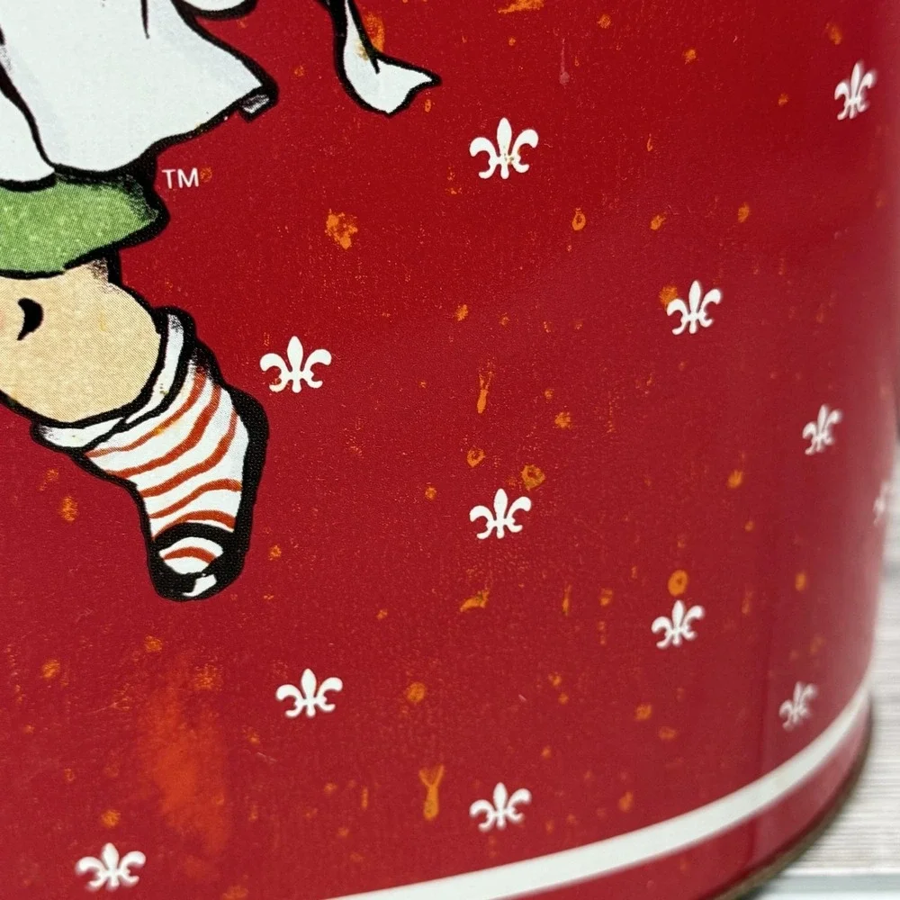 Vintage Campbell Soup Company Campbell Kids Wastebasket Red Metal USA Kitchen